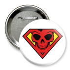Значок 75 мм Skull Superman