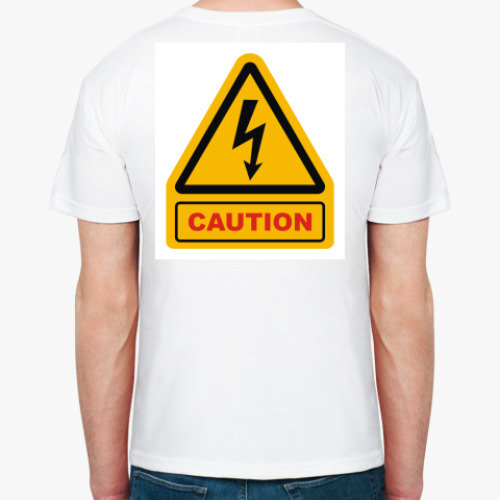 Футболка с принтом Осторжно!