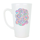 Кружка латте (510 мл) Разноцветный узор.