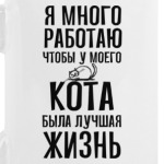 Я много работаю чтобы у кота была лучшая жизнь