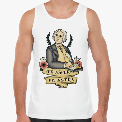 Майка с принтом Ломоносов в стиле олдскул