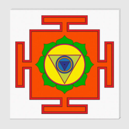 Холст с принтом Чхиннамаста-янтра для медитаций