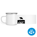 Кружка металлическая белая (круговая запечатка)