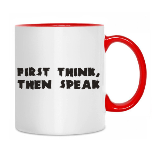 Кружка с принтом First think