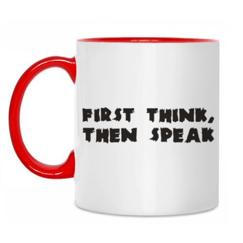 Кружка с принтом First think