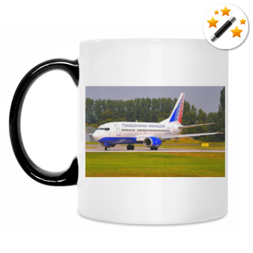 Кружка-хамелеон с принтом  World Aviation