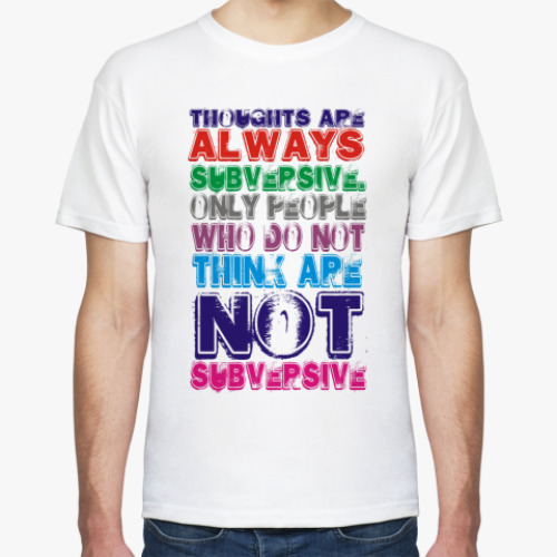 Футболка с принтом Мысли