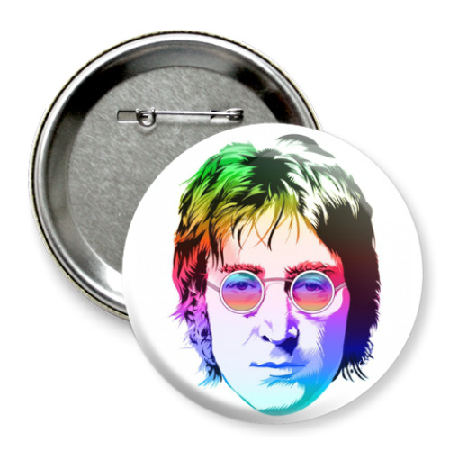 Значок 75мм с принтом John Lennon