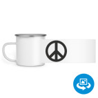 Кружка металлическая белая (круговая запечатка)