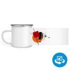 Кружка металлическая белая (круговая запечатка)