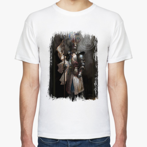Футболка с принтом Рыцарь со штандартом