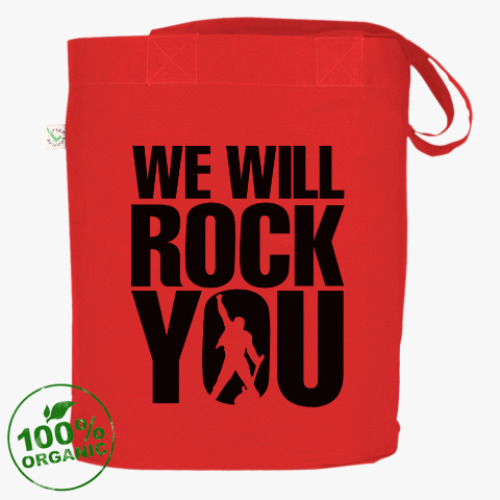 Сумка шоппер с принтом Фредди Меркури. Рок музыка