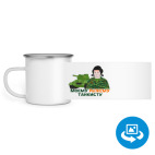 Кружка металлическая белая (круговая запечатка)