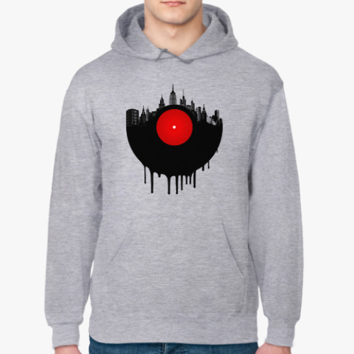 Толстовка худи с принтом Винил