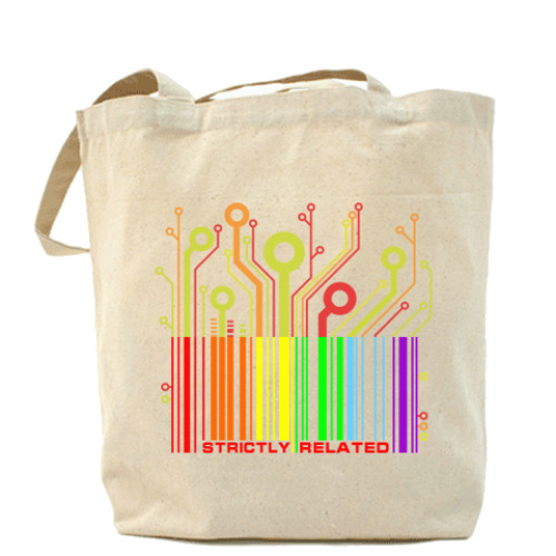 Сумка шоппер с принтом Штрих-код