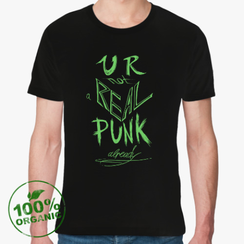 Футболка из органик-хлопка с принтом Больше не панк
