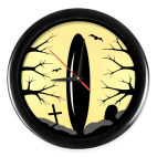 Настенные часы (без цифр) Лунный глаз