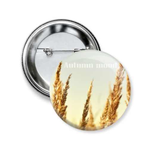 Значок 50мм с принтом Осеннее настроение