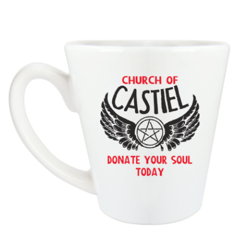 Чашка Латте с принтом Кастиэль - Supernatural