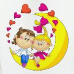 Валентинка - на Луне