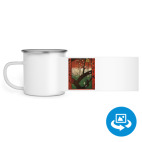 Кружка металлическая белая (круговая запечатка)