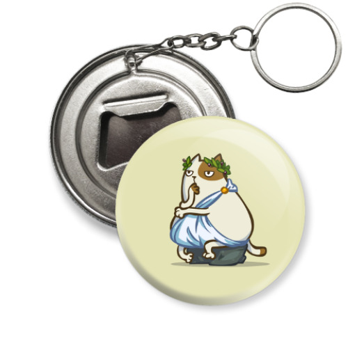 Брелок-открывашка с принтом Пятничный Котик №12