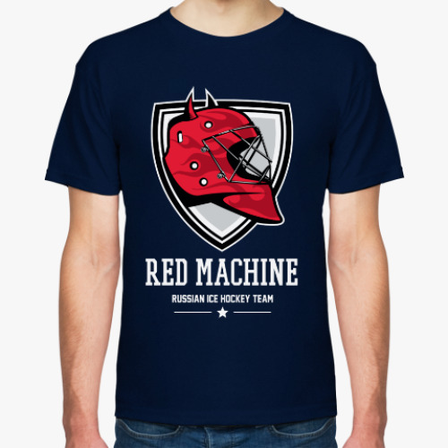 Футболка с принтом Red machine