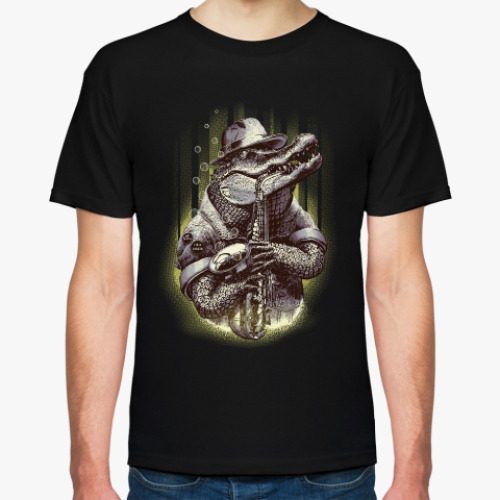 Футболка Крокодил Саксофонист