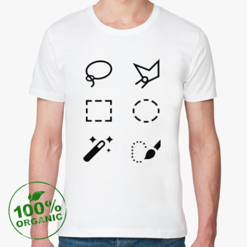 Футболка из органик-хлопка с принтом Photoshop Selection Tools