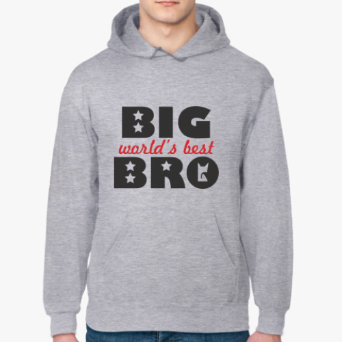 Толстовка худи с принтом BIG BRO