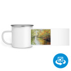 Кружка металлическая белая (круговая запечатка)