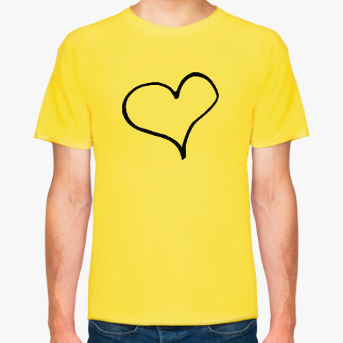 Футболка с принтом Чернильное сердце