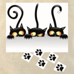 Четыре черненьких чумазеньких котенка