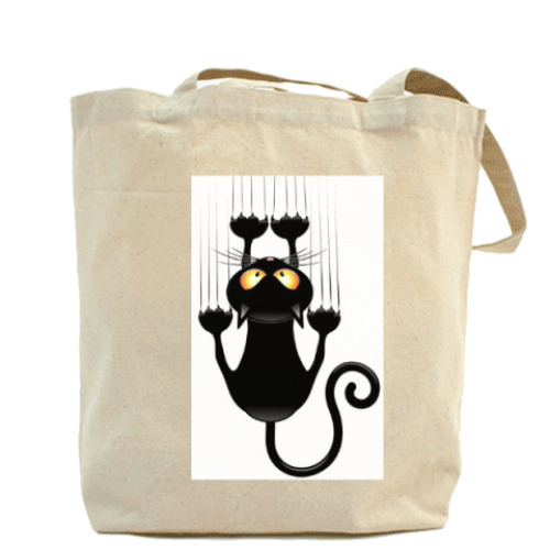 Сумка шоппер с принтом Четыре черненьких чумазеньких котенка