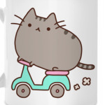 Котенок на мопеде