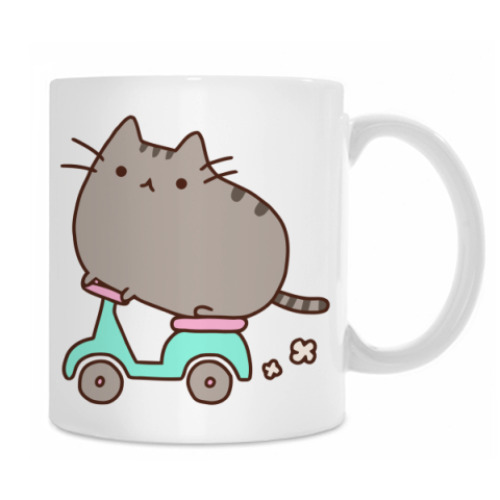 Кружка Котенок на мопеде