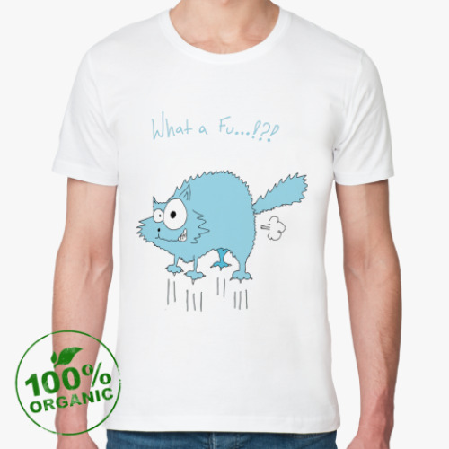 Футболка из органик-хлопка Испуганный кот