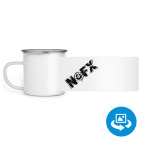 Кружка металлическая белая (круговая запечатка)