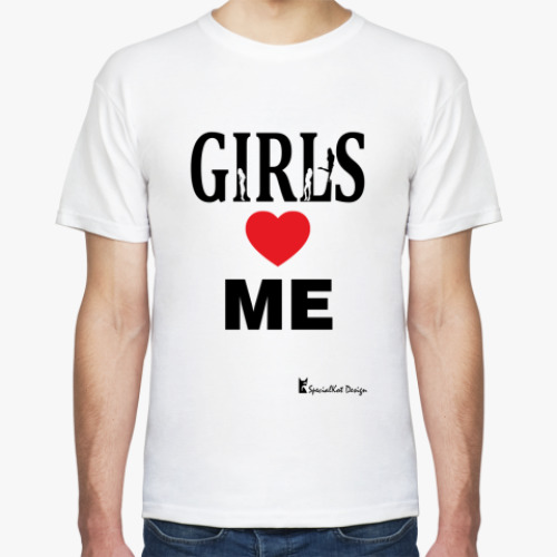Футболка с принтом Girls Love Me