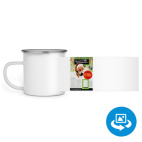 Кружка металлическая белая (круговая запечатка)