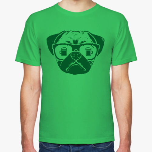 Футболка с принтом Мопс