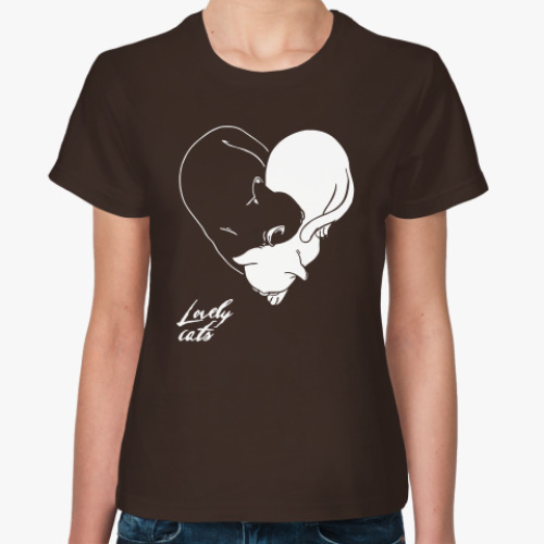 Женская футболка с принтом Lovely Cats