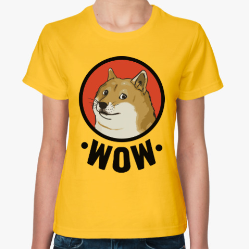 Женская футболка с принтом Лайка WOW