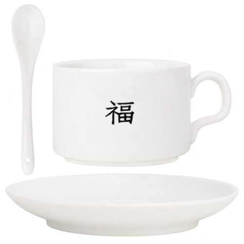 Кофейный набор с принтом Иероглиф