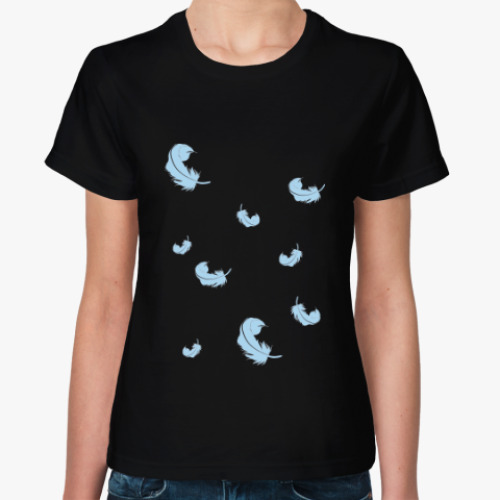 Женская футболка с принтом Перья, Перо