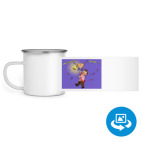 Кружка металлическая белая (круговая запечатка)