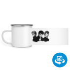 Кружка металлическая белая (круговая запечатка)