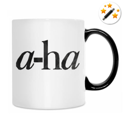 Кружка-хамелеон с принтом a-ha