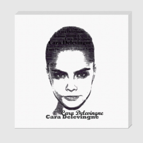 Холст с принтом Cara Delevingne/Кара Делевинь