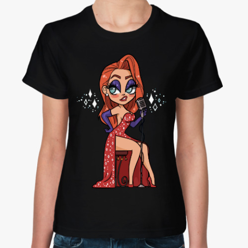 Женская футболка с принтом Джессика Рэббит